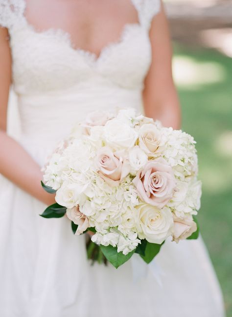 Hand Tied Bridal Bouquet, Bridal Bouquet Peach, Hydrangea Bouquet Wedding, Blush Bridal Bouquet, Wedding Flowers Hydrangea, Wedding Flowers Sunflowers, Rose Bridal Bouquet, Wedding Bouquets Pink, Hydrangeas Wedding