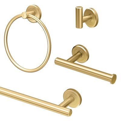 Brushed Gold Hardware Bathroom, Hold Bathroom Fixtures, Brushed Gold Bathroom Hardware, Bathroom Fixtures Mixed Metals Brushed Brass, Brushed Brass Bathroom Accessories, Brass Restroom Faucet, Gold Bathroom Hardware Set, Brushed Gold Bathroom Fixtures, Brushed Brass Bathroom Fixtures