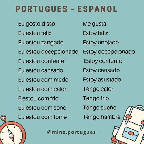 Mine🌎 Portuges/Español 🇲🇽 on Instagram: “Frases básicas de español / portugues  Siga para mais conteúdo @mine.portugues  #frases #basica #español #portuguese #learning…” Portuguese Learning, Portuguese Language Learning, Spanish Learning Activities, Portuguese Words, Learn Brazilian Portuguese, Portuguese Lessons, Study Spanish, Portuguese Food, Language Goals