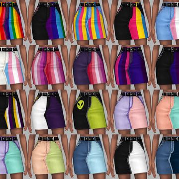 🌈🧡💛💚RAINBOW COLLECTION💙💜🤎🌈 | Saurus on Patreon Sims 4 Cc Pride Clothes, Ts4 Alien Clothes Cc, Sims 4 Cc Goblincore, Sims 2 Alien Cc, Sims 4 Kidcore, Sims 4 Cc Kidcore, Pride Ideas, Sims Lookbook, Sims 4 Cc Patreon