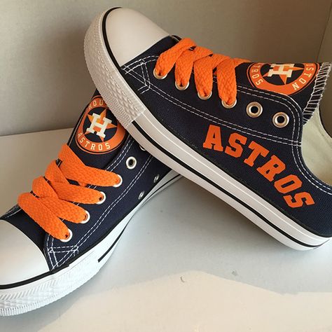 Houston Astros Outfit, Astros Team, Converse Tennis Shoes, Galaxy Converse, Galaxy Vans, Houston Astros Baseball, Astros Baseball, Style Converse, Mens Tennis Shoes