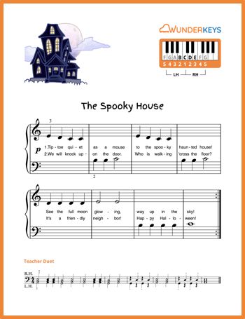 FREE Halloween Sheet Music For The Kiddos In Your Piano Studio | Teach Piano Today Free Halloween Piano Sheet Music, Halloween Theme Song Piano, Nightmare Before Christmas Flute Sheet Music, This Is Halloween Violin Sheet Music, Corpse Bride Piano Sheet Music, Halloween Sheet Music, Halloween Piano, Kids Piano, Beginner Piano Music