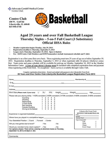 Center Club Libertyville Basketball! Join us to a 5 on 5 Basketball League on Thursday nights starting Thursday September 19th. For more information see image below or click the link to download the form for registration. http://minus.com/llufCnsYGLQJB Club Events, Registration Form, Basketball Leagues, Basketball Legends, Thursday Night, Medical Center, Click The Link, Join Us, Basketball