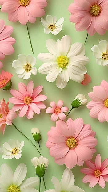 Fondo de pantalla de teléfono con patrón... | Premium Photo #Freepik #photo #flor-fondo #papel-pintado-flores #fondo-flores #flores-colores-pastel Flor Iphone Wallpaper, Wallpaper Iphone Love, Corak Bunga, Iphone Wallpaper Stills, Floral Wallpaper Iphone, Phone Wallpaper Pink, Flowers Photography Wallpaper, Iphone Wallpaper Hd Nature, Floral Wallpaper Phone