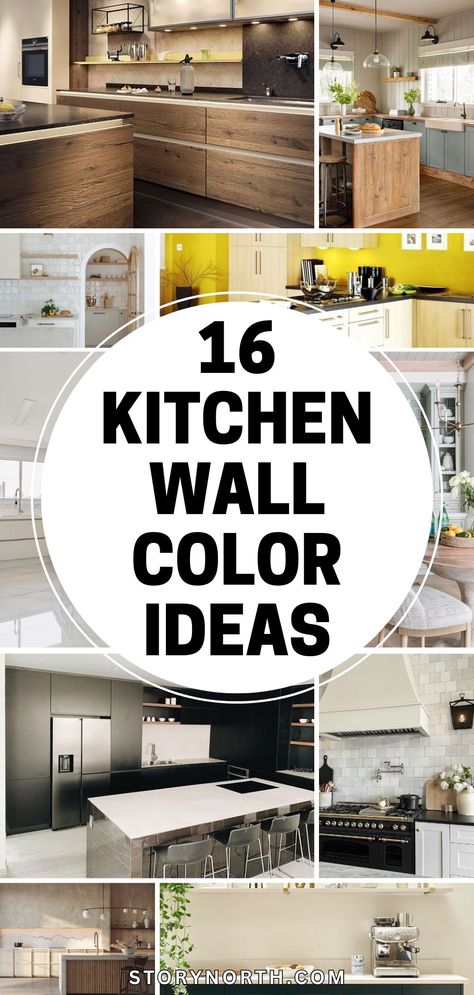 Save this pin to discover stunning kitchen wall color ideas that will impress your guests! Elevate your home decor with these inspiring and trendy concepts. #HomeDecor #KitchenDesign #WallColors Color Scheme For Kitchen Cabinets, Kitchen Tile Color Ideas, Small Kitchen Ideas Colors, Kitchen Trim Colors, What Color Should I Paint My Kitchen, Taupe Walls Kitchen, Galley Kitchen Paint Colors, Kitchen Wall Color Ideas Paint Colours, Behr Kitchen Wall Colors