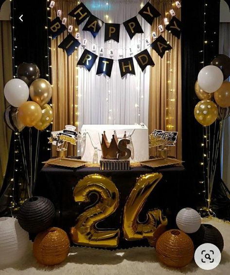 Party Decorations For Adults, Mens Birthday Party Decorations, Surprise Birthday Decorations, Birthday Party Decorations For Adults, Birthday Decorations At Home, Birthday Decorations For Men, Happy Birthday Decor, Simple Birthday Party, Birthday Room Decorations