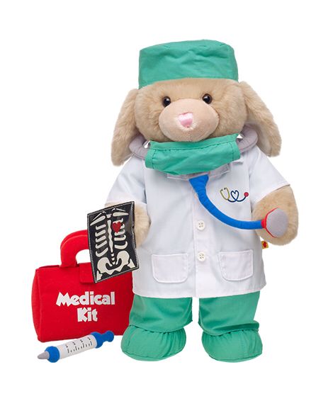 Build-A-Bear Doctor/Surgeon Doctor Doll, Medical School Essentials, Teddy Bear Pictures, Medical Kit, Bear Illustration, School Essentials, Vanilla Cream, Grad Gifts, Childhood Toys