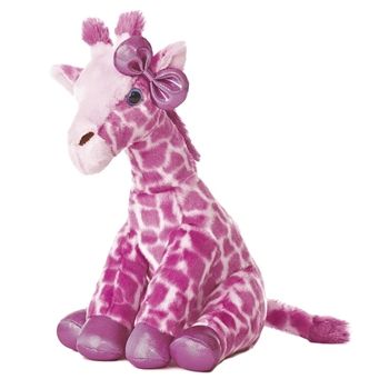 pink giraffe stuffed annnimals | Girlz Nation Pink Stuffed Giraffe by Aurora at Stuffed Safari Purple Giraffe, Giraffe Stuffed Animal, Jellycat Stuffed Animals, Pink Giraffe, Purple Reign, Purple Love, Cat Valentine, All Things Purple, Cute Stuffed Animals