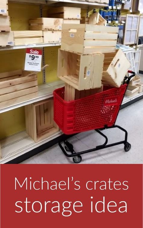 Crates As Kitchen Cabinets, Nursery Crate Storage, Storage Boxes Ideas Wood, Crates For Shoe Storage, Crates As Bookshelves, Using Crates For Shelves, Using Crates For Storage, Gift Bag Storage Ideas Diy, Plastic Crates Ideas Diy Storage