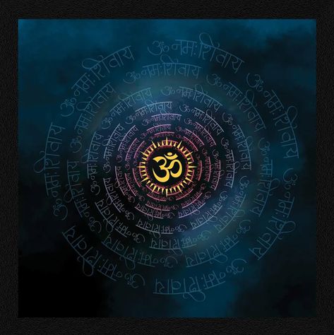 Download Om Namah Shivaya Repetition Wallpaper | Wallpapers.com Ohm Art, Om Symbol Art, Om Symbol Wallpaper, Spiritual Photos, Arte Yoga, Hanuman Hd Wallpaper, Namah Shivaya, Pictures Of Shiva, Mandala Wallpaper