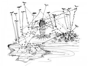 2_EcosystemSketch Tower Sketch, Bat House, Urban Habitat, Natural Pesticides, Architect Magazine, Sculpture Park, Into The Wild, Outdoor Sculpture, Ants