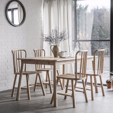 Hudson Living Wycombe Dining Table and Chairs Meja Makan Aesthetic, Aesthetic Colour Palette, Kayu Aesthetic, Wooden Dining Bench, Aesthetic Colour, Contemporary Nordic, 6 Seater Dining Table, Set Meja Makan, Esstisch Modern