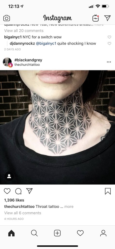 Dot Work Throat Tattoo, Flower Of Life Throat Tattoo, Geometric Neck Tattoo For Women, Geometric Throat Tattoo For Women, Pattern Neck Tattoo, Dot Work Neck Tattoo, Flower Of Life Neck Tattoo, Mandala Throat Tattoo, Geometric Neck Tattoo