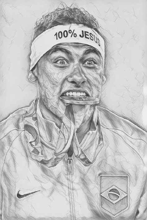 Neymar Sketch, Cr7 Sketch, Neymar Jr Drawing, Cr7 Drawing, Neymar Drawing, Funny Football Pictures, Draw Love, Soccer Drawing, Football Drawing