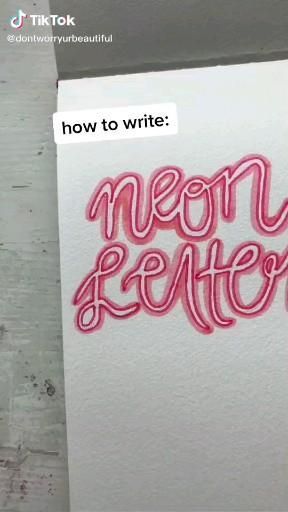 Different Fonts To Draw, Aesthetic Diy Letter, Cool Fonts To Write In, How To Do Lettering Tutorials, Card Fonts Hand Lettering, Fonts For Journal, Card Lettering Ideas, Art Writing Fonts, How To Make Neon Letters