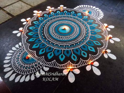 Rangoli Designs For Competition Unique, Unique Rangoli Designs For Competition, White Rangoli, 3d Rangoli, Rangoli Designs For Competition, Indian Rangoli Designs, Rangoli Designs Photos, Rangoli Designs Simple Diwali, Easy Rangoli Designs Diwali