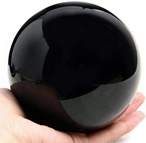 FENGJJ Obsidian Crystal Ball Quartz Crystal Sphere Ball Healing Stone for Fengshui Ball, Meditation, Crystal Healing, Divination Sphere, Home Decoration, 100% Natural & Genuine,20cm Obsidian Crystal, Sphere Ball, Crystal Sphere, Healing Stone, Crystal Ball, Healing Stones, Hanging Ornaments, Quartz Crystal, Crystal Healing