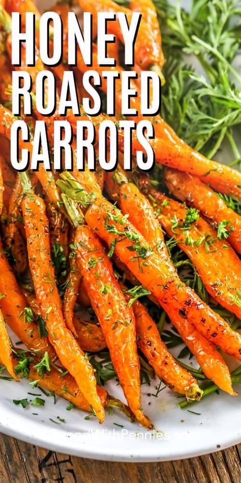 Roasted Leeks, Roasted Carrots Recipe, Oven Roasted Asparagus, Honey Roasted Carrots, Oven Baked Chicken Breasts, Carrots Recipe, Whole Roasted Chicken, Roasted Root Vegetables, Spend With Pennies