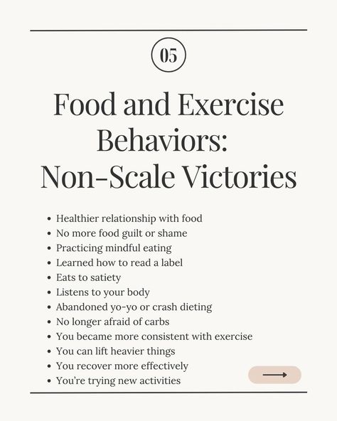 ✨Let me know which non-scale victories you have achieved in which ones you are striving for in your weight loss journey. Drop them in the comments!!✨ . Yes, I helped my clients in the Nourished Mindset Academy reach their fat loss and weight loss milestones but, those non-scale victories keep you going, and they build confidence. They the woman that you want to become! . . . #blackdietitian #dietitian #nonscalevictory #wlscommunity #wlsjourney #healthynothungry #dietculturedropout #dallasdie... Non Scale Victories List, Non Scale Victories, Non Scale Victory, Diet Culture, Build Confidence, Dream Body, Confidence Building, Business Plan, Get Healthy