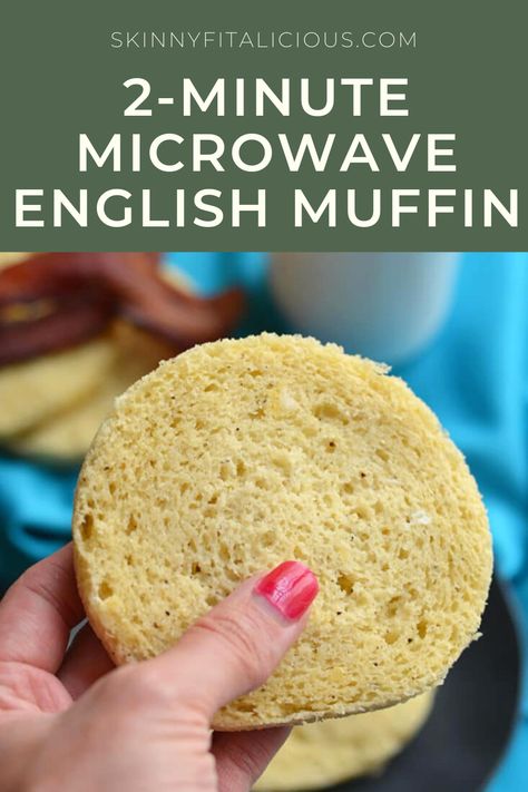 Keto English Muffin, Low Carb English Muffin, Microwave Muffin, Gluten Free Bread Recipe, Microwave Bread, English Muffin Recipes, Low Carb Biscuit, Gluten Free Recipes Bread, Low Carb Bread