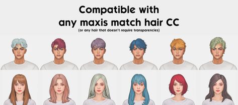 Maxis Match Hair, Grey White Hair, White Hair Color, Sims Hair, Maxis Match, Saturated Color, The Sims 4, White Hair, Face Painting