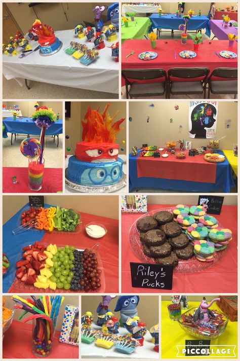 Inside out party Inside Out 2 Themed Snacks, Inside Out 2 Party Food, Inside Out Bday Party, Inside Out Party Ideas Food, Inside Out Party Theme, Inside Out Party Food, Inside Out Food Ideas, Inside Out Themed Food, Inside Out Birthday Party Decorations