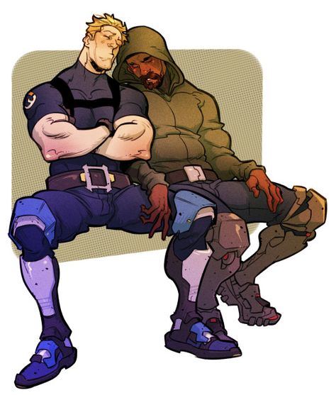 Gabriel Reyes, Jack Morrison, Soldier 76, Overwatch Comic, Video Game Fan Art, Overwatch Fan Art, Overwatch 2, Fandom Games, Queer Art