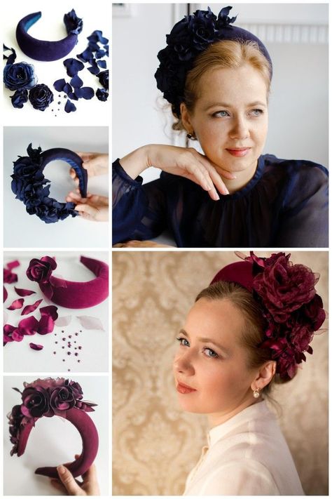 s://angelina.implantprodental.com/florals/navy-fascinator-headbandCheck more at s://angelina.implantprodental.com/florals/navy-fascinator-headband/ Winter Flower Crown, Christmas Fascinator, Navy Blue Fascinator, Navy Fascinator, Flower Head Wreaths, Fascinator Hats Diy, Floral Fascinators, Elegant Headband, Blue Fascinator