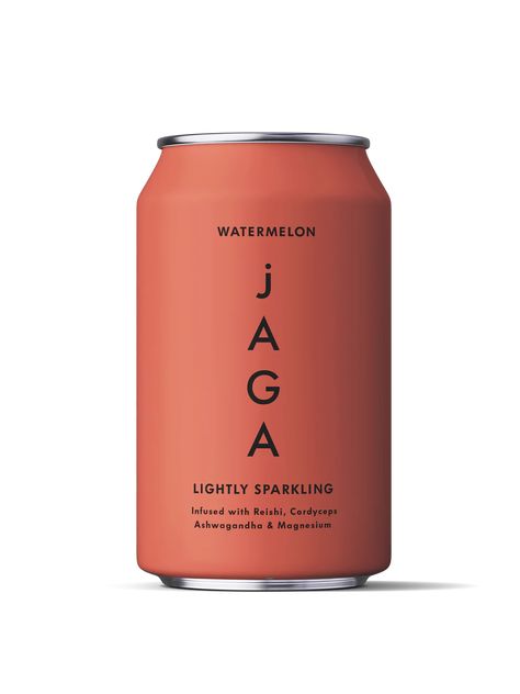 Why you'll love it jAGA Watermelon is a lightly sparkling soft drink. Powered by a calming and uplifting blend of adaptogenic Reishi & Cordyceps mushrooms along with ashwagandha, magnesium, L'Tryptophan and L'Theanine. This lightly sparkling drink provides a perfect, functional alternative to an alcoholic beverage. Made in the UK in 100% recyclable cans. Nutritional Information Per 100ml Energy 26KJ/6kcal Fat 0 - of which saturates 0 Carbohydrates 4 - of which sugars 1 Fibre 0 Protein 0 Salt 0 I Drink Bottle Design, Kombucha Brewing, How To Brew Kombucha, Functional Beverage, Drink Design, Drink Packaging, Hydrogen Water, Drinking Jars, Alcoholic Beverage