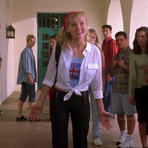 Torrance’s outfits in Bring It On 📣 Which outfit’s your favourite? • Bring It On M ‧ 2000 ‧ 1h 38m • #bringiton #movie #movies #outfit #outfits #kirstendunst #2000s #00s #cheer #cheerleading #cheerleader #cheerleaders Do you like Torrance’s outfits? Bring It On Outfits, Bring It On Movie, Early 2000s Movies, 00s Style, Zendaya Outfits, Movies Outfit, 2000s Fashion Outfits, Kirsten Dunst, 2000s Fashion