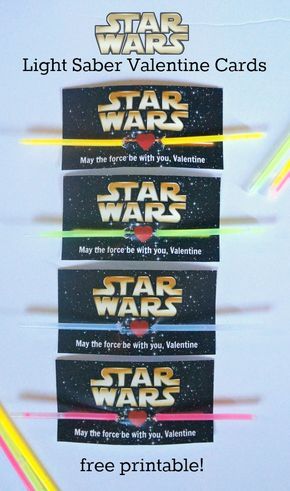 DIY Light Saber Star Wars Valentines, Free Printable Valentines Day Cards Light Saber Valentine, Star Wars Valentine, Glow Stick Valentine, Star Wars Valentines, Printable Valentines Day Cards, Printable Star, Star Wars Diy, Boyfriend Crafts, Valentines Printables Free