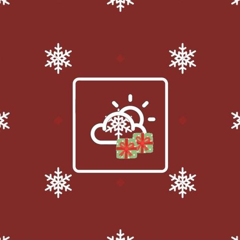 Weather Christmas Icon, Christmas Phone Icons Aesthetic, Cute Christmas Icons For Apps, App Covers Christmas, Christmas Apps Icons, Christmas App Covers, Christmas Phone Icons, Christmas Iphone Icons, Christmas App Icons Aesthetic