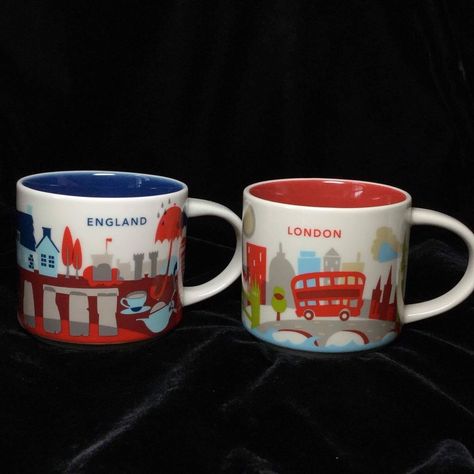 Starbucks London England YAH Mug Set Stonehenge Big Ben Bus Tea You Are Here UK #Starbucks Starbucks London, Starbucks City Mugs, Starbucks Advertising, Starbucks Coffee Mug, Best Of Amazon, Fun Things To Buy, Beautiful Mugs, Disney Mugs, Visiting England