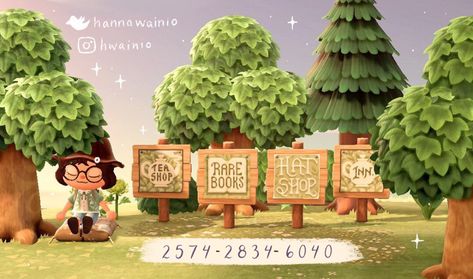 Inn Design, Rustic Outfits, Stall Signs, Animal Crossing Wild World, Path Design, Island Theme, Animal Crossing Characters, Animal Crossing Villagers, Stall Designs