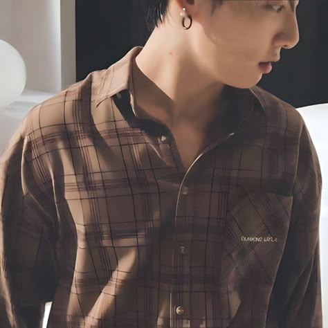 #jungkook Jungkook Brown, Jungkook Details, Jay Kay, Beige Icons:), Strong Mind Quotes, Jungkook Icon, State Of Grace, Brown Shirt, Brown Suits