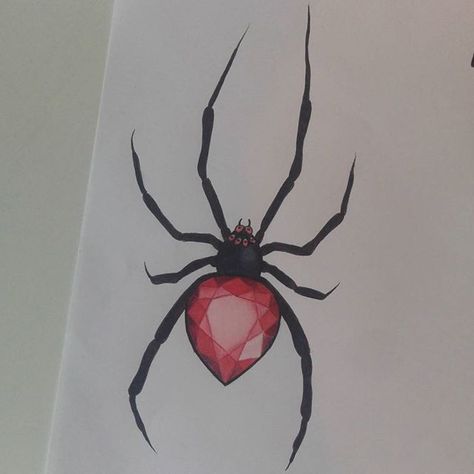 Mafia Tattoo, Widow Tattoo, Tattoo Spider, Black Widow Tattoo, Stone Tattoo, Tier Tattoo, Gem Tattoo, Gem Collection, Spider Tattoo