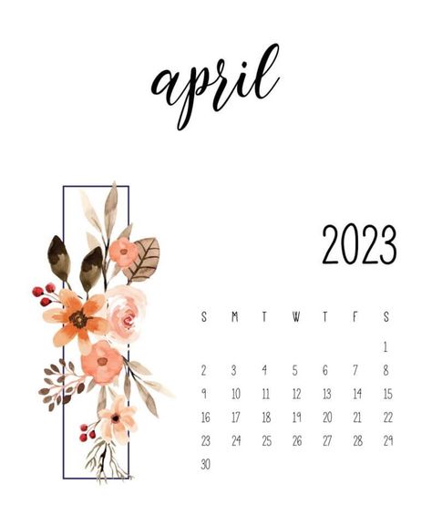 Cute April 2023 Calendar Floral Wallpaper April Calender, Calendar Desktop Wallpaper, April Calendar, Desktop Wallpaper Calendar, Free Printable Calendar Templates, Calendar Background, Cute Calendar, 2023 Calendar, Free Calendar