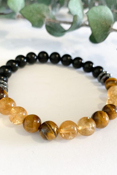 Crystal Bracelets For Men, Mens Crystal Jewelry, Mens Bracelet Diy, Intention Bracelets, Good Luck Bracelet, Citrine Bracelet, Carnelian Bracelet, Crystal Healing Bracelets, Diy Bracelet Designs