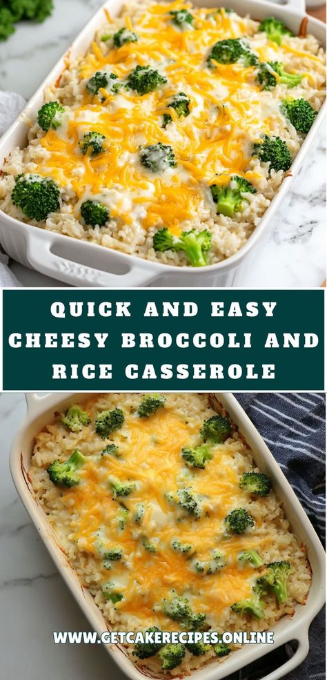 Cheesy Broccoli And Rice Casserole Easy Broccoli And Rice Casserole, Fall Dinner Side Dishes, Broccoli Rice Casserole Easy, Fall Dinner Sides, Easy Fall Dinner Ideas, Easy Cheesy Broccoli, Fall Casserole Recipes, Broccoli Cheese Rice Casserole, Thanksgiving Side Dishes Crockpot