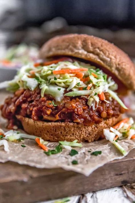 Lentil Meals, Lentils Instant Pot, Healthy Sloppy Joes, Lentil Sloppy Joes, Monkey And Me Kitchen Adventures, Monkey And Me, Homemade Sloppy Joes, Tangy Bbq Sauce, Dried Lentils