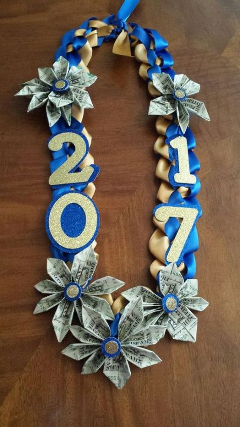 50+ Easy DIY Graduation Party Ideas that are so Awesome the Cap will Toss itself in the Air | HubPages Graduation Leis Diy Ribbons, Graduation Leis Diy, Money Necklace, Graduation Money Lei, Candy Lei, Graduation Money Gifts, Diy Graduation Gifts, Graduation Party Diy, Money Flowers