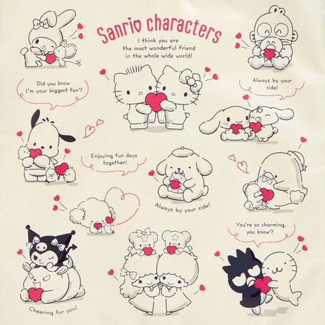 Sanrio Characters Together, Sanrio Love, Sanrio Tote Bag, Sanrio Poster, Sanrio Store, Sanrio Japan, My Fantasy World, Hello Kitty Art, Sanrio Wallpaper