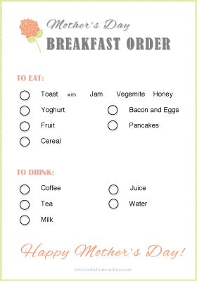 Mother’s Day Printables Mother's Day Breakfast Ideas, Mothers Day Breakfast Ideas, Ideas For Mothers Day, Bed N Breakfast, Mom Breakfast, Work Recipes, Fruit Pancakes, Mother's Day Printables, Mother's Day Activities