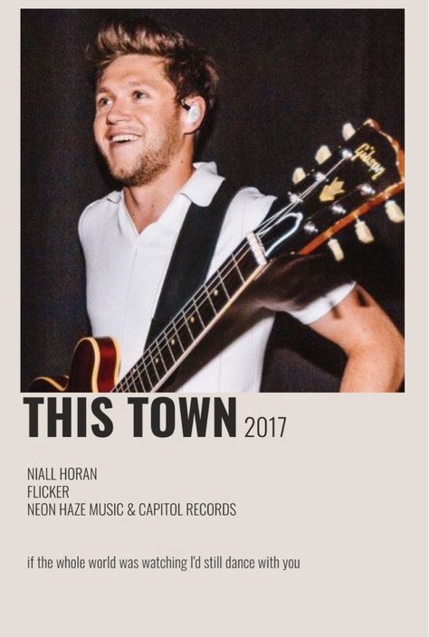 Niall Horan Song Poster, Niall Horan Polaroid Poster, Niall Horan Songs, 1d Posters, Song Cards, Album Prints, Picture Heart, Tiktok Songs, Song Posters