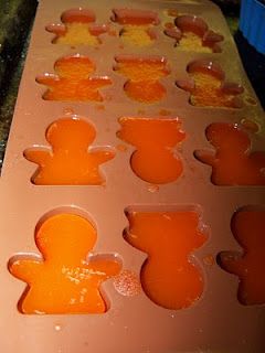 Jello jigglers in a silicone mold. Jello Shots In Silicone Mold, Mold Recipes Silicone, Skull Jello Mold Recipes, Silicone Mold Ideas Food, Jello In Silicone Molds, Halloween Silicone Mold Recipes, Recipes For Silicone Molds, Silicone Mold Desserts, Silicone Mold Ideas