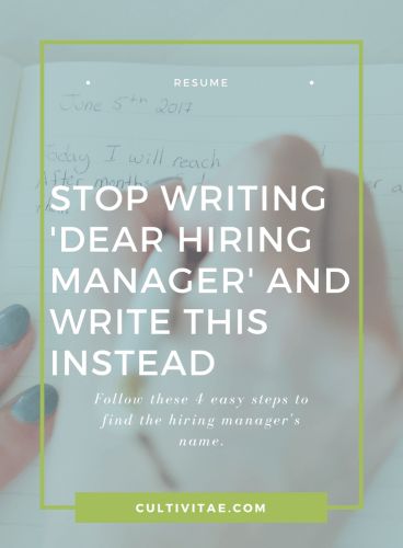 Stop Writing Dear Hiring Manager and Write This Instead | cover letter tips, resume advice, job search help, career recommendations, career advice, job hunt help #jobsearch #resume #coverletter #career #careeradvice How To Write A Good Cover Letter, How To Write A Cover Letter For A Job, Resume Cover Letters, Perfect Cover Letter, Work Etiquette, Cv Inspiration, Job Interview Preparation, Resume Advice, Working Abroad