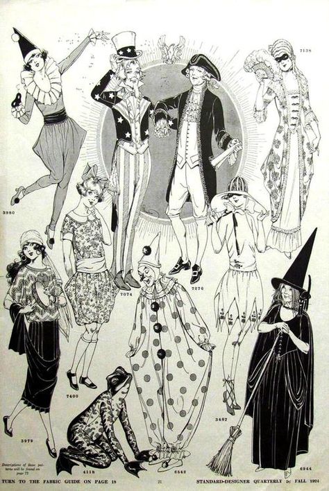 . 1920 Halloween Costumes, 1920s Halloween Costume, Halloween Hairstyles For Women, 1920s Halloween, Halloween Costume Design, Art Deco Illustrations, Pierrot Clown, Halloween Hairstyles, Vintage Halloween Costume