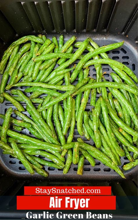 air fryer recipes #RecipesAirFryers Air Fried Green Beans, Air Fryer Recipes Vegetables, Air Fryer Garlic, Air Fryer French Fries, Air Fryer Recipes Snacks, Air Fryer Chicken Tenders, Keto Sides, Air Fryer Pork Chops, Cooking Green Beans