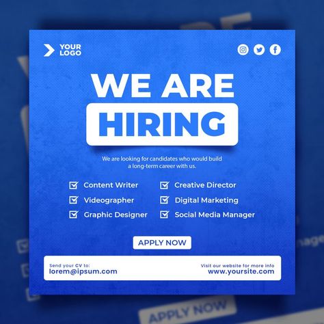 We Are Hiring Creative Ads, Hiring Creative Ads, Creative Hiring Post, Job Recruitment Poster, Job Vacancy Design, Webinar Ideas, Hiring Marketing, Post Linkedin, Travel Advertising Design