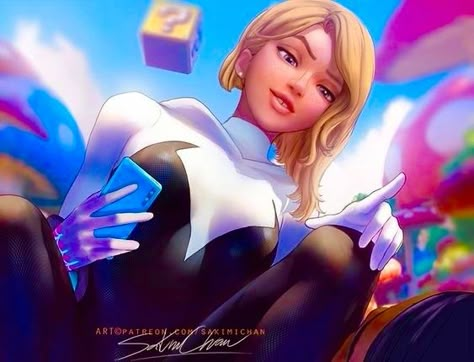 Spider Gwen Venom, Gwen Venom, Spiderman Gwen Stacy, Gwen Spiderman, Spider Gwen Art, Spiderman And Spider Gwen, Marvel Spider Gwen, Spiderman Spider, Marvel Characters Art